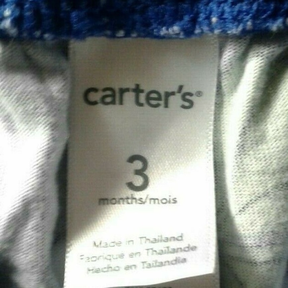 Carters Girls Size 3 Months Blue Floral Top & Bot - Picture 2 of 7